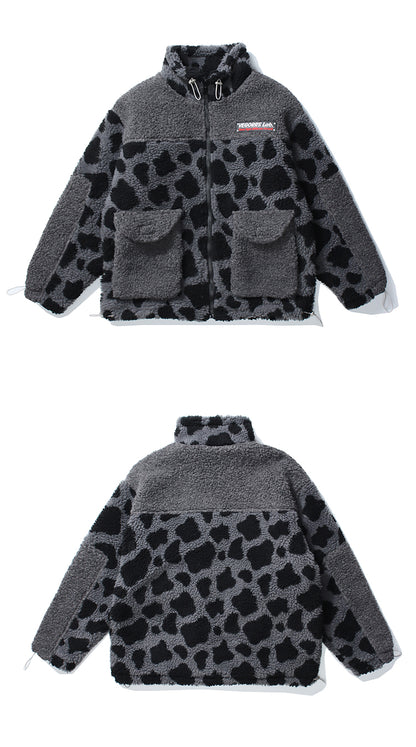 PHOENIXES™ Unisex Camouflage Panda Cow Spotted Lamb Wool Coat