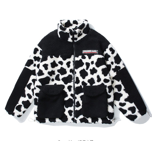 PHOENIXES™ Unisex Camouflage Panda Cow Spotted Lamb Wool Coat