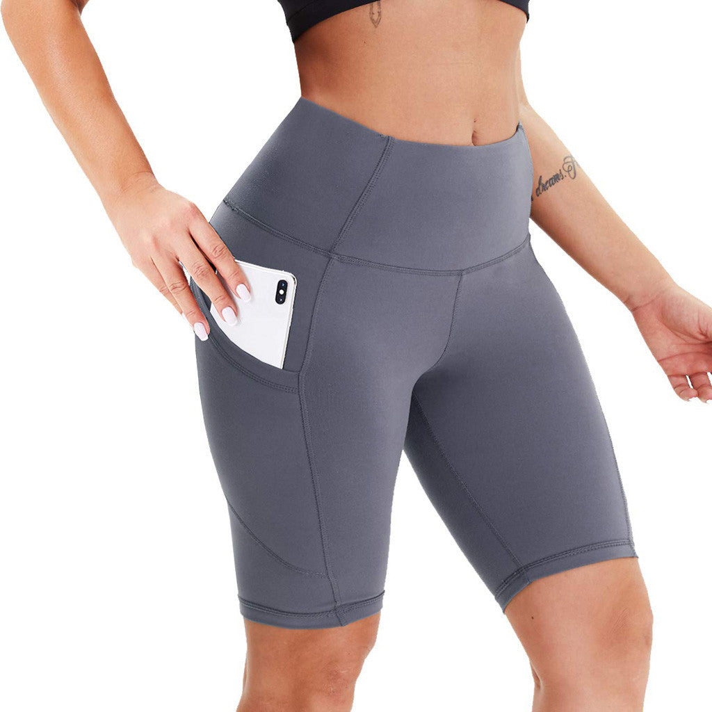 PHOENIXES™ Double Side Pocket Sports Tights Yoga Women Running Shorts