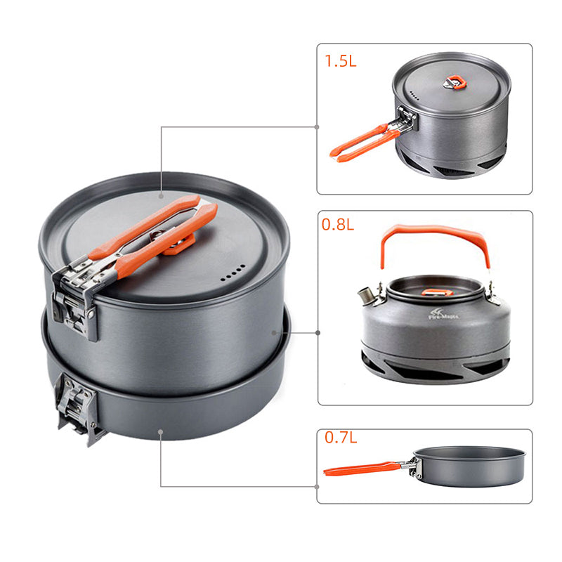 PHOENIXES™ Outdoor Cookware, Portable Camping Cookware Set