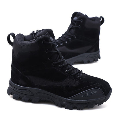 PHOENIXES™ Mountaineering Work Shoes High-Top Lace-Up Mid-Tube Martin Boots