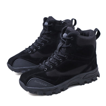 PHOENIXES™ Mountaineering Work Shoes High-Top Lace-Up Mid-Tube Martin Boots