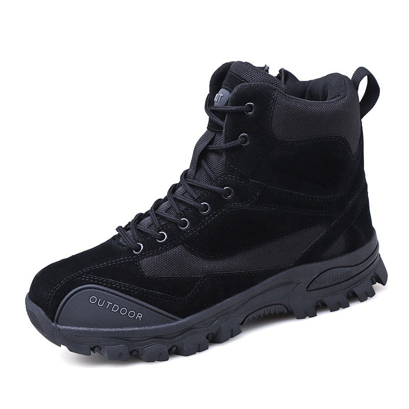 PHOENIXES™ Mountaineering Work Shoes High-Top Lace-Up Mid-Tube Martin Boots