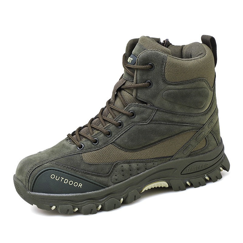 PHOENIXES™ Mountaineering Work Shoes High-Top Lace-Up Mid-Tube Martin Boots