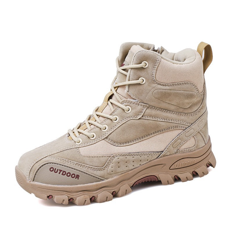 PHOENIXES™ Mountaineering Work Shoes High-Top Lace-Up Mid-Tube Martin Boots