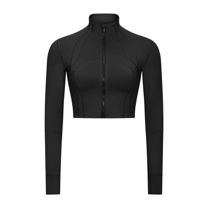 PHOENIXES™ Yoga Stand-up Collar Jacket Fitness  Slim