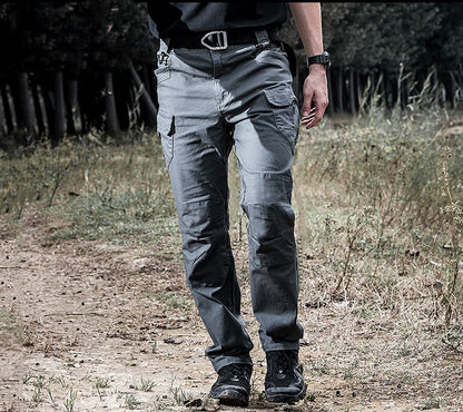 PHOENIXES™ Spring and Autumn IX7 tactical trousers men's outdoor overalls multi-pocket straight training pants