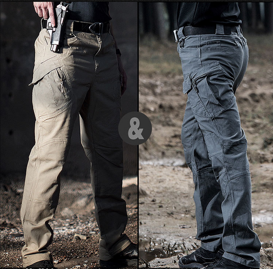 PHOENIXES™ Spring and Autumn IX7 tactical trousers men's outdoor overalls multi-pocket straight training pants