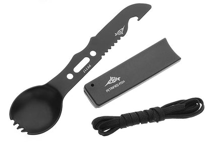 PHOENIXES™ Outdoor Spoon Fork Knife Set Whistle Camping Tool