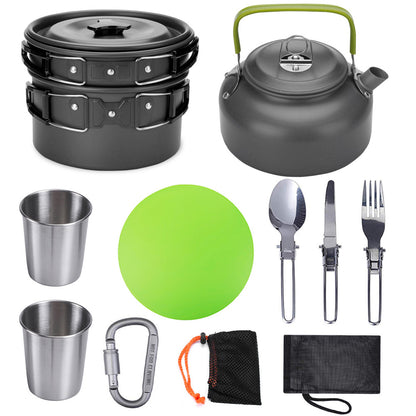 PHOENIXES™ Outdoor Camping Cookware ,Cutlery Utensils , Hiking Picnic Camping Cookware Set