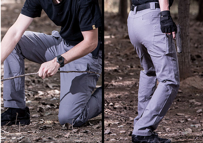 PHOENIXES™ Spring and Autumn IX7 tactical trousers men's outdoor overalls multi-pocket straight training pants