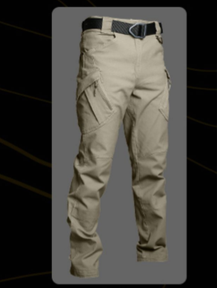 PHOENIXES™ Spring and Autumn IX7 tactical trousers men's outdoor overalls multi-pocket straight training pants