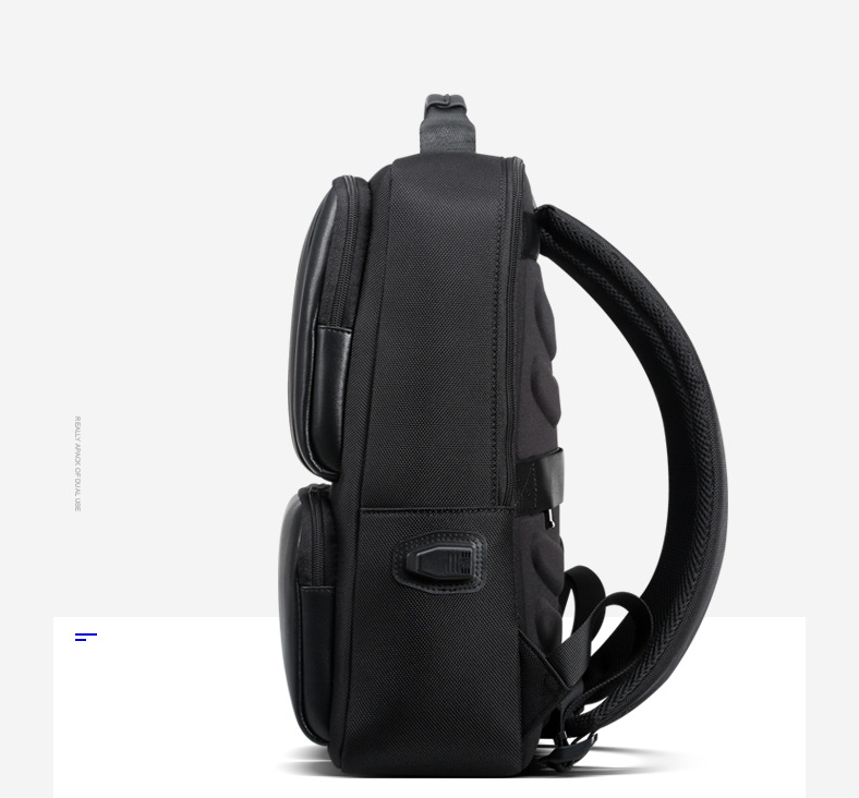 PHOENIXES™ BOPAI Black Leather Backpack