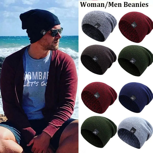 PHOENIXES™ Unisex Fashionable Knitted Beanie, Winter Wool Elastic Hat For Outdoor Cycling, Camping, Travel Winter Beanie Hat Acrylic Knit Hats For Men Women