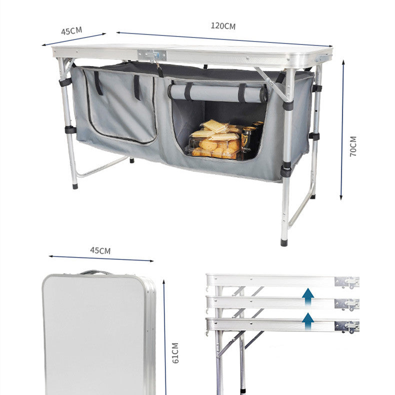 PHOENIXES™ Popular Camping Folding Table With Cloth Cabinet