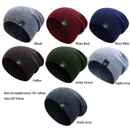 PHOENIXES™ Unisex Fashionable Knitted Beanie, Winter Wool Elastic Hat For Outdoor Cycling, Camping, Travel Winter Beanie Hat Acrylic Knit Hats For Men Women