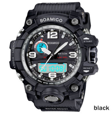 PHOENIXES™ BOAMIGO brand men sports watches dual display analog digital LED Electronic quartz watches 50M waterproof swimming watch F5100