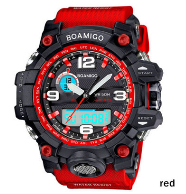 PHOENIXES™ BOAMIGO brand men sports watches dual display analog digital LED Electronic quartz watches 50M waterproof swimming watch F5100