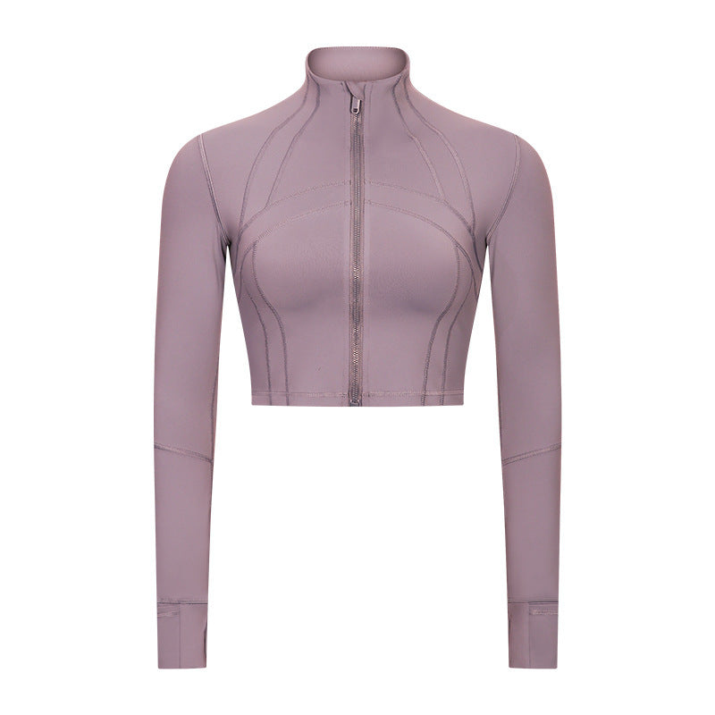 PHOENIXES™ Yoga Stand-up Collar Jacket Fitness  Slim