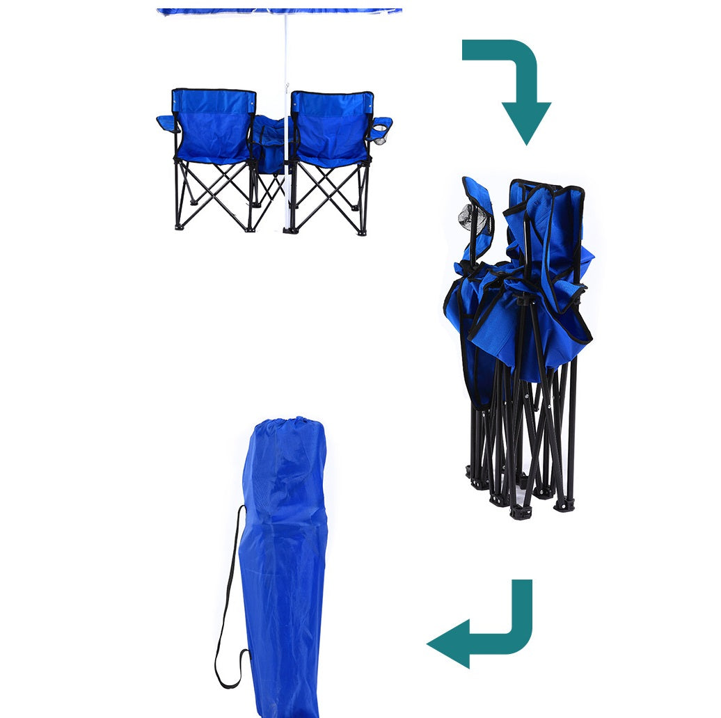 PHOENIXES™ Outdoor Double Portable Camping Folding Chair