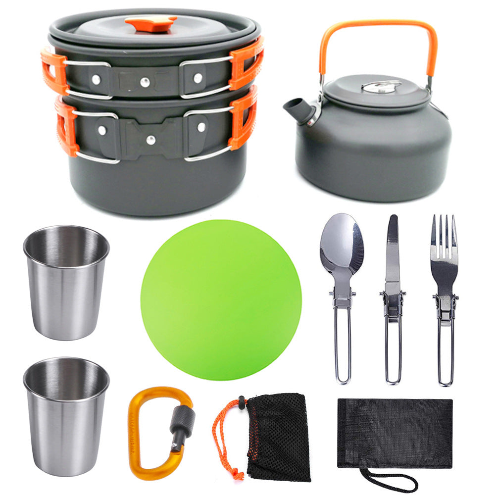 PHOENIXES™ Outdoor Camping Cookware ,Cutlery Utensils , Hiking Picnic Camping Cookware Set