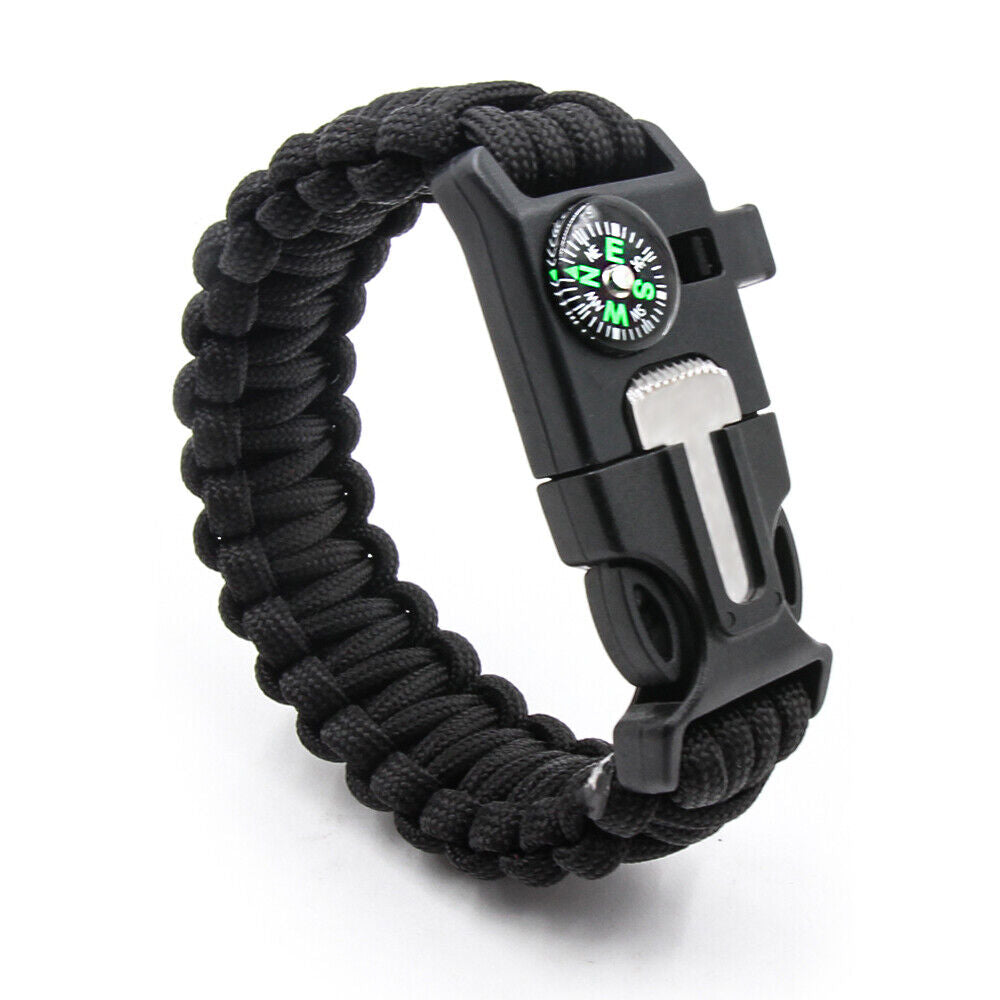 PHOENIXES™ Emergency Paracord Bracelets, Survival Bracelet With Embedded Compass Whistle Survival Fire