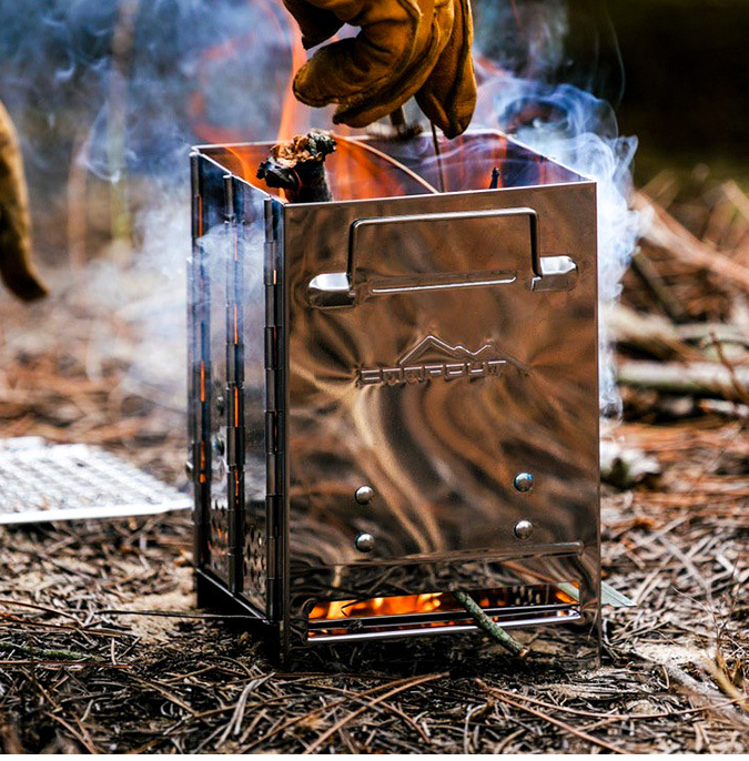 PHOENIXES™ Stainless Steel Firewood Stove Camping Portable Folding