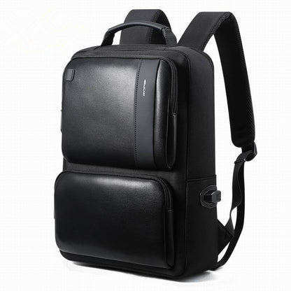 PHOENIXES™ BOPAI Black Leather Backpack