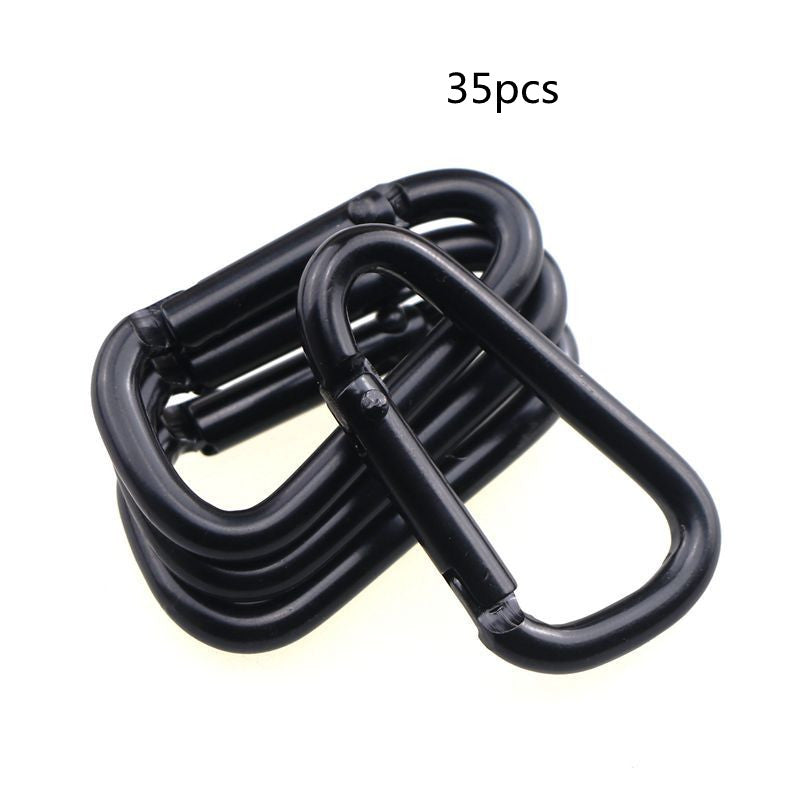 PHOENIXES™ Manufacturer Supplies 4 D Shaped Electrophoresis Micro Sub Black Aluminum Alloy Mountaineering Buckle