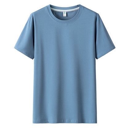 PHOENIXES™ Men Short Sleeve Round Neck Solid Color T-Shirt