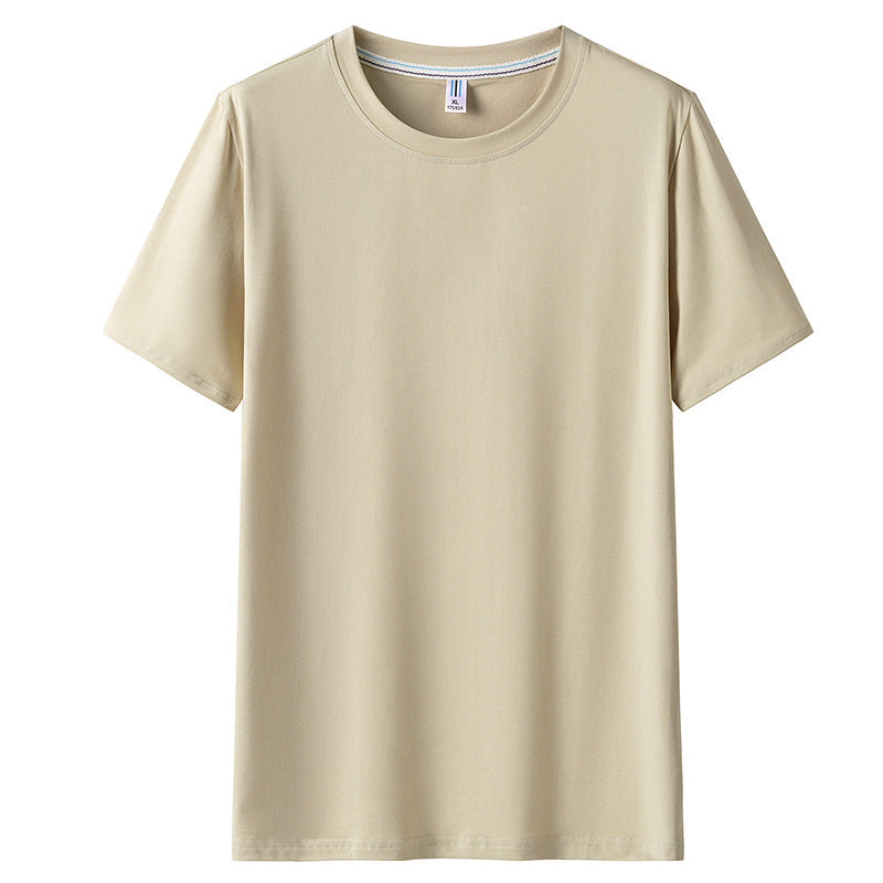 PHOENIXES™ Men Short Sleeve Round Neck Solid Color T-Shirt