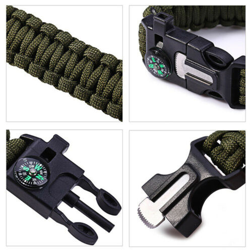 PHOENIXES™ Emergency Paracord Bracelets, Survival Bracelet With Embedded Compass Whistle Survival Fire