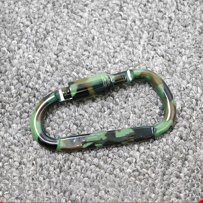 PHOENIXES™ Type D Camo Spray Painted Long Nut Mountaineering Buckle Tactical Hanging Buckle