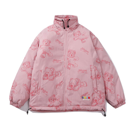 PHOENIXES™ Bear Patterned Women's Cotton Coat