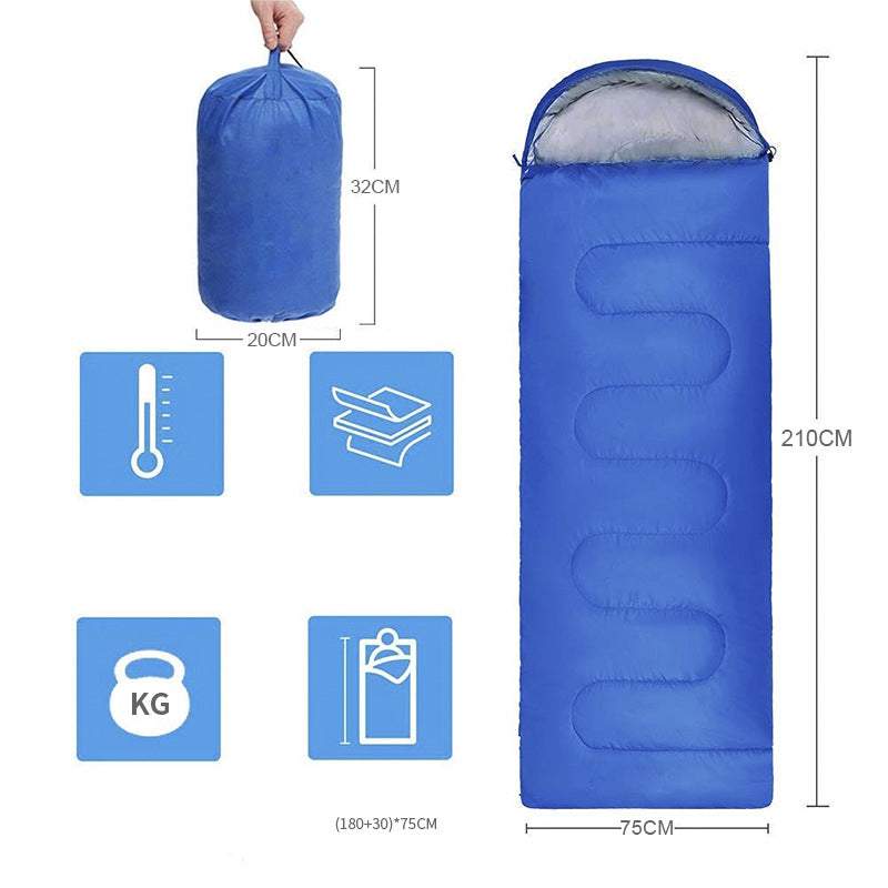 PHOENIXES™ Envelope Outdoor Camping Cotton Winter Sleeping Bag